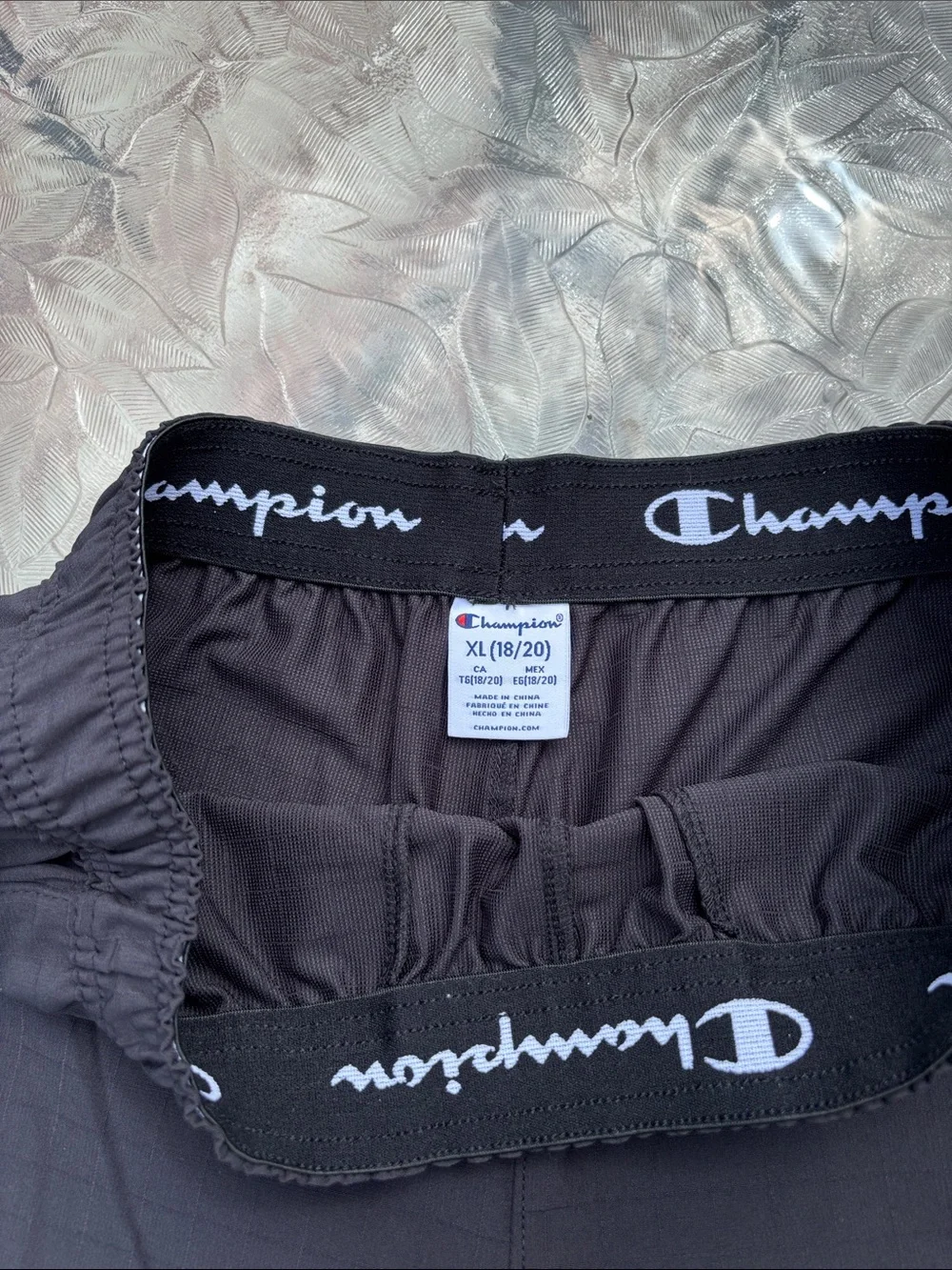Champion Black Athletic Mesh Pocket Shorts